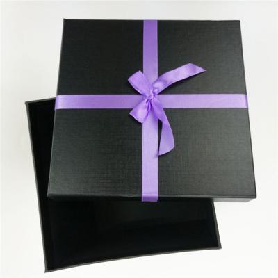 China Custom Produce Gray Board Black Square Gift Box From China Factory for sale