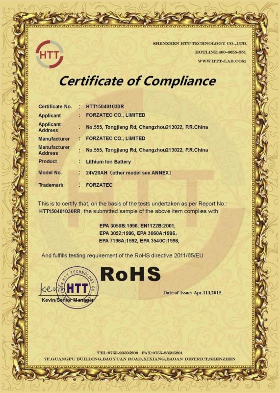 RoHS - FORZATEC CO., LIMITED
