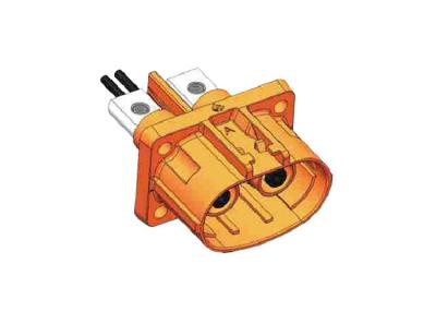 China 2 Pin M5 Busbar Waterproof Battery Connectors With EMI Shield for sale