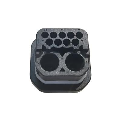 China New Energy Car 2 Pin Power Hybrid Electric Vehicle Connector 9 Signal 55A Channel for sale