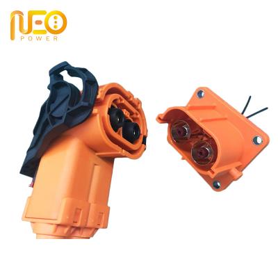 China Large Current 250A Battery Pack Right Angle Socket HV 1000V Charger Plug Receptacle for sale