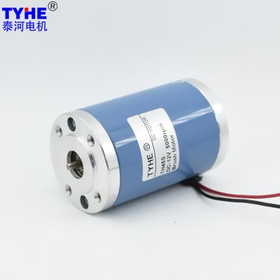 China Micro 3500Rpm Dual Shaft Brushed DC Motor 45mm Diameter for sale