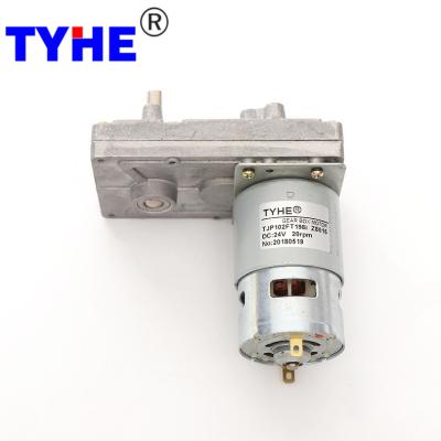 China ROHS 24v Double Shaft 1rpm Flat Gear Motor Brushed 5Nm 30w for sale