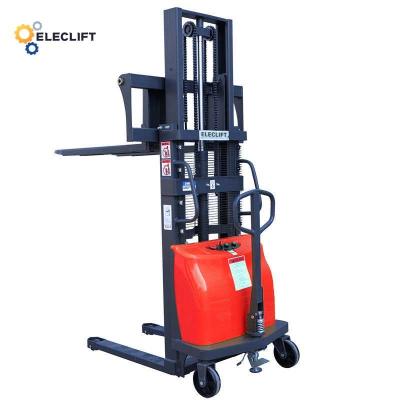 China 1150mm Fork Length Semi Electric Pallet Stacker 120Ah Manual Pallet Forklift à venda