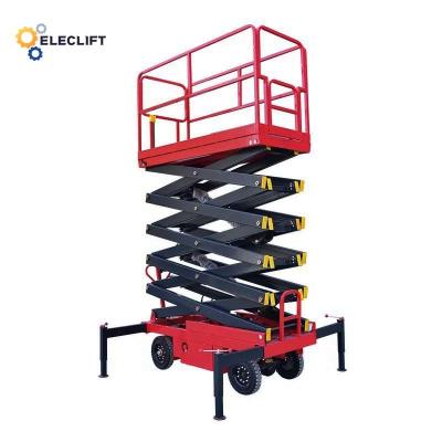 China Powder Painting Mobile Car Scissor Lift 19 Ft Electric Powered for sale