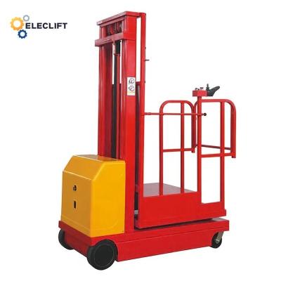 China Solid Tire Electric Order Picker with 4Mph Travel Speed and 90Fpm Lower Speed for sale