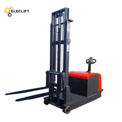 China PLC Control Electric Warehouse Forklift Trucks Lifting Height 6-8 Meters en venta