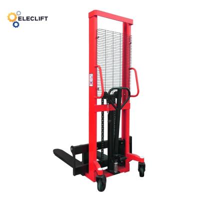 China Lifting Height 1800mm Electric Manual Pallet Stacker 1550*550*1450mm for sale