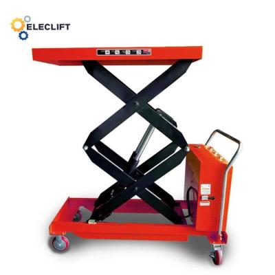 China Button Switch Hydraulic Pallet Lift Table Cart Capacity 1000lbs à venda