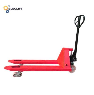 China Steel Aluminum Manual Pallet Truck Hand Pump Truck Raised Height 7.9-8.6 In for sale