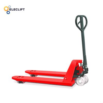 China Galvanized Manual Lift Truck Pallet Forklift With Customized Fork for sale