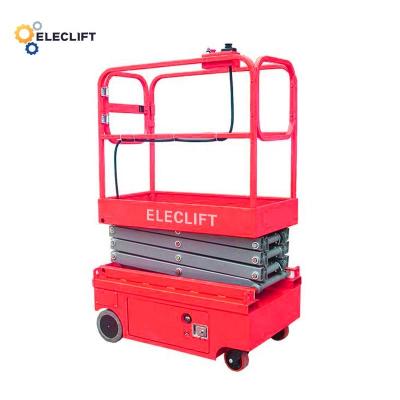 China Steel Residential Mini Scissor Lift 0.2M/S Lifting Speed 3.8M-6.7M Working Height for sale