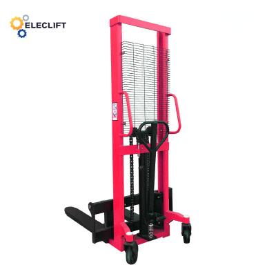 China Nylon Wheel Manual Pallet Stacker 1500kg With 550/685mm Fork Width for sale