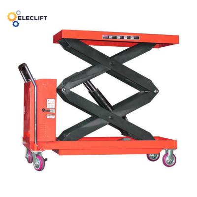 China Electric Scissor Lift Trolley Load Capacity 1000kg Button/Remote Control for sale