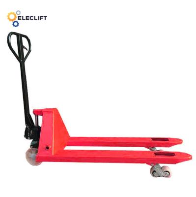 China Oil Cylinder Casting Manual Pallet Truck with 1450mm Turning Radius and Steel Construction for sale
