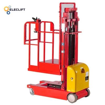 China Battery Power Supply Electric Order Picker With 8 Km/H Travel Speed Large Platform Size en venta