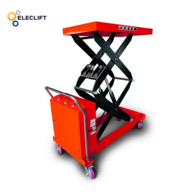 China Red Hydraulic Scissor Lift Table Motorized for Heavy Loads 2.2kw Motor 1000-3000 Lbs Capacity for sale