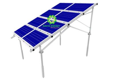 China Adjustable Ground Solar PV Mounting Systems Anodized Finishing Solar Ground Mount Brackets for sale
