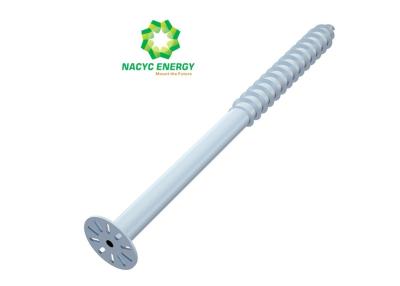 China Steel Q235 Material Solar Ground Screws / Metal Ground Screw With Flange Plate for sale
