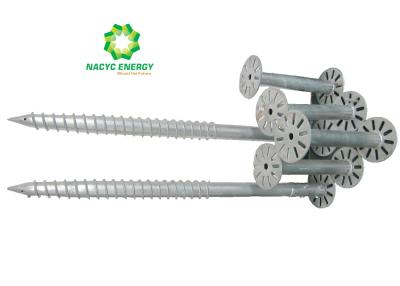 China Galvanized Steel Solar Ground Screws Convenient Remove Significant Cost Reduction for sale