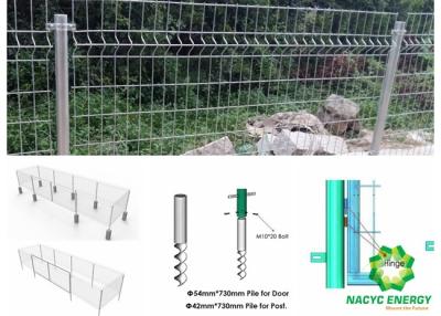 China Efficient Galvanized Wire Fence  With Door 10 Years Warranty For Solar Energy System for sale