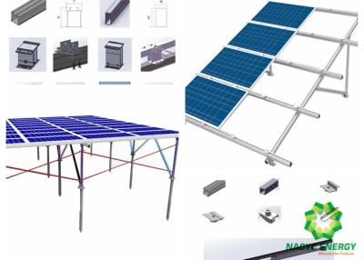 China Flexibility Anodized Ground Mount Solar System Pre - Assembled Structure for sale