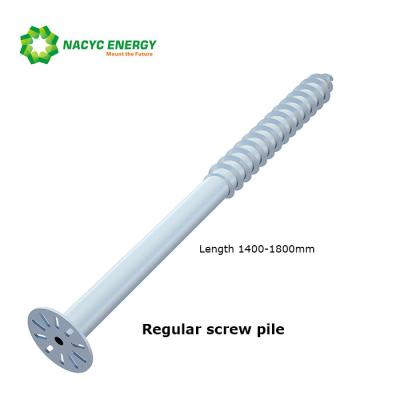 China Screw Foundation Systems Q235 Steel Adjustable Length Solar Ground Screws Solar Panel Support Screw Pile for sale