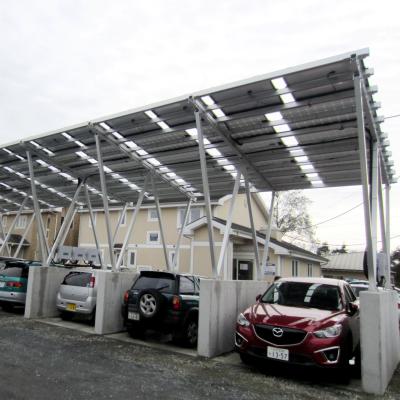 China Anti-Corrosion Solar PV AL6005-T5 Solar Silver Ground Carport Structures Solar Carport Mounting Brackets for sale