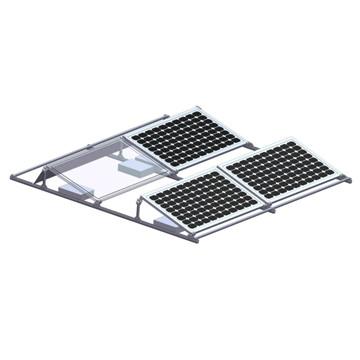 Chine Systèmes en aluminium anodisés de support de ballast de panneau solaire de toit plat/supports solaires de dessus de toit à vendre