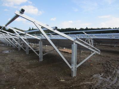 China H - Beam Solar Panel Pole Mount Bracket Single Pole Hot Dig Galvanized Steel Pole for sale