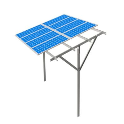 China Ground Aluminum Single Pole Solar Structure 1MW With Concrete Foundation for sale