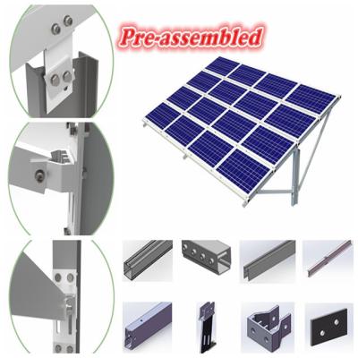 China Bracket Solar Structure     Solar Home Lighting System   Solar Power Kit  	Solar Panel Pole Mount Bracket for sale