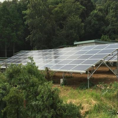 中国 1MW太陽農場の具体的な基礎金属ねじ山の太陽電池パネルのラッキング ブラケット 販売のため