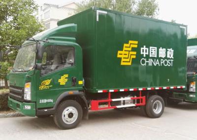 China 20 metro cúbico postal Cube Van Truck, camión a estrenar de la caja de 4x2 Sinotruk HOWO en venta