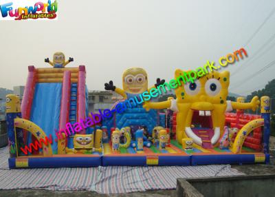 China Water - Proof  Minion & Spongebob Inflatable Amusement Park With PVC Vinyl for sale