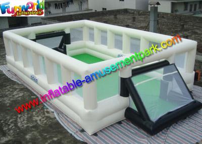 China White Inflatable Sports Games Football Field For Festival Activity for sale