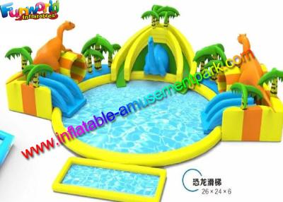 China Lona inflable del PVC del anuncio publicitario 0.9m m de la diapositiva del parque de la aguamarina de la piscina del dragón en venta