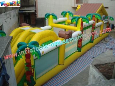 China Outdoor Durable Interactive Game Inflatables Obstacle Course Tunnels Toys With Customized for sale