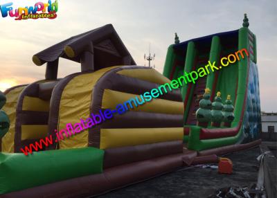 China Hot Jungle Zip Line Commercial Inflatable Slide 18m x 6m x 9m Size for sale