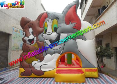 China Impermeable de salto inflable de la casa de los castillos animosos comerciales de Tom y Jerry que sorprende en venta