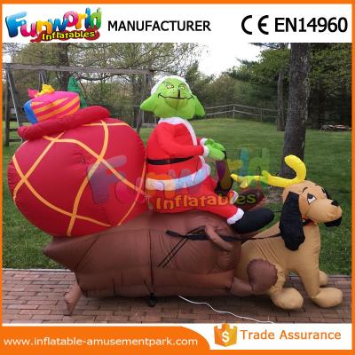 China Reproducción de encargo impermeable Grinch inflable de la Navidad de Inflatables del gigante con los equipos de reparación en venta