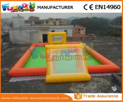 China Commercial Inflatable Sports Games Football Soccer Pitch Inflatable Soap Football Field for sale