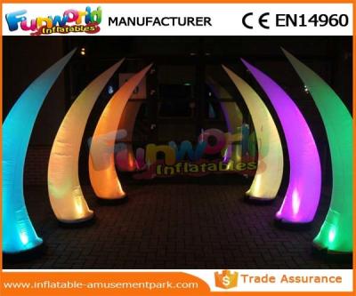 China PVC Coated Nylon / PVC Tarpaulin Inflatable Lighting Decoration Cone For Backyard for sale