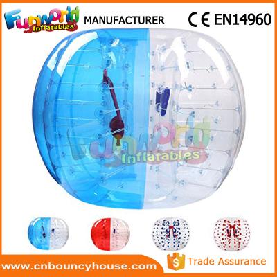 China Transparent Inflatable Bubble Ball / Inflatable Zorb Ball Large Hot Air Welded for sale