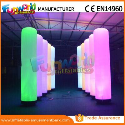 China Christmas Party / Wedding Inflatable LED Lighting Pillar 1 Year Warranty for sale