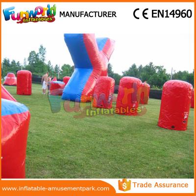 China Customized Color Inflatable Air Bunker 0.6mm PVC Tarpaulin Paintball Inflatable Bunkers for sale