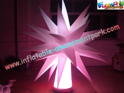 China Colored Inflatable Lighting Decoration Cone , 5m LED Color Changing Lights Pillar for sale