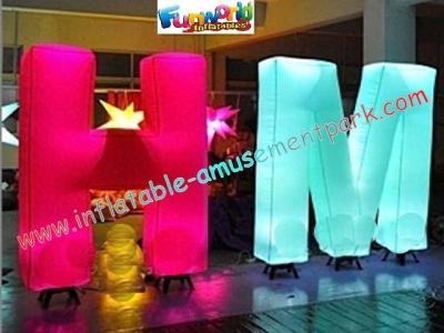 China Customized 1.5m Inflatable Lighting Decoration Letter Nylon For Shop for sale