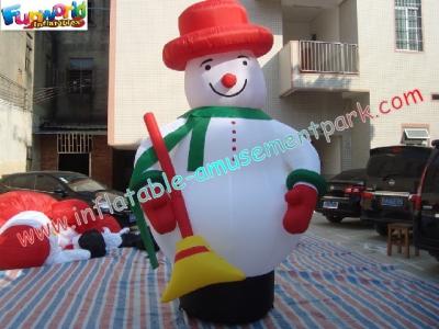China Muñeco de nieve inflable exterior modificado para requisitos particulares del PVC los 5M de las decoraciones de la Navidad en venta