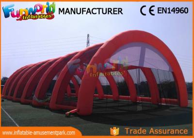 China 40mx20mx10m Inflatable Party Tent for Paintball Field Orange / White for sale